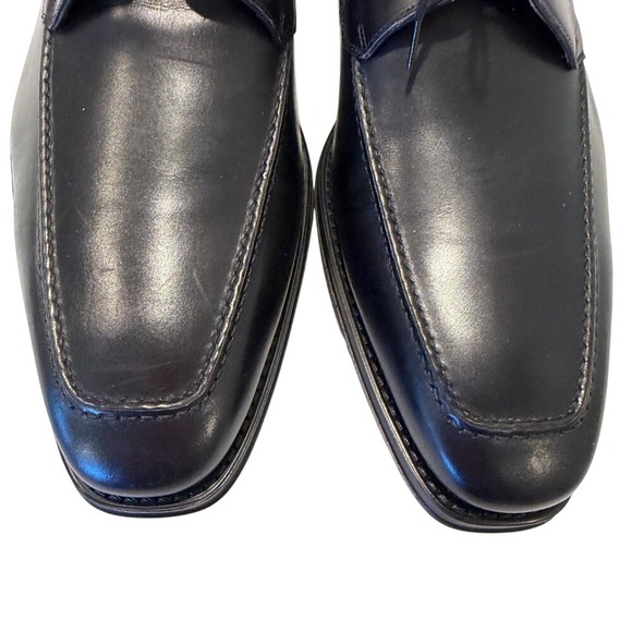 Magnanni Pardo Derby Oxfords Black Leather Men's 13‎ Dress Shoe Quiet Luxury - Picture 2 of 10